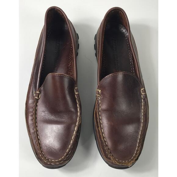 Allen Edmonds Men’s 10D Boulder Venetian Driving Moccasin Loafers Brown - Picture 1 of 11